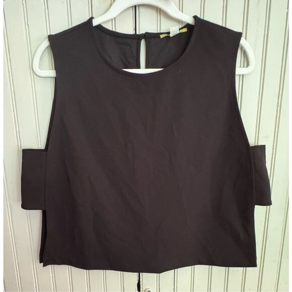 Gianni Bini side cut out band cropped tank sz L - Picture 1 of 4